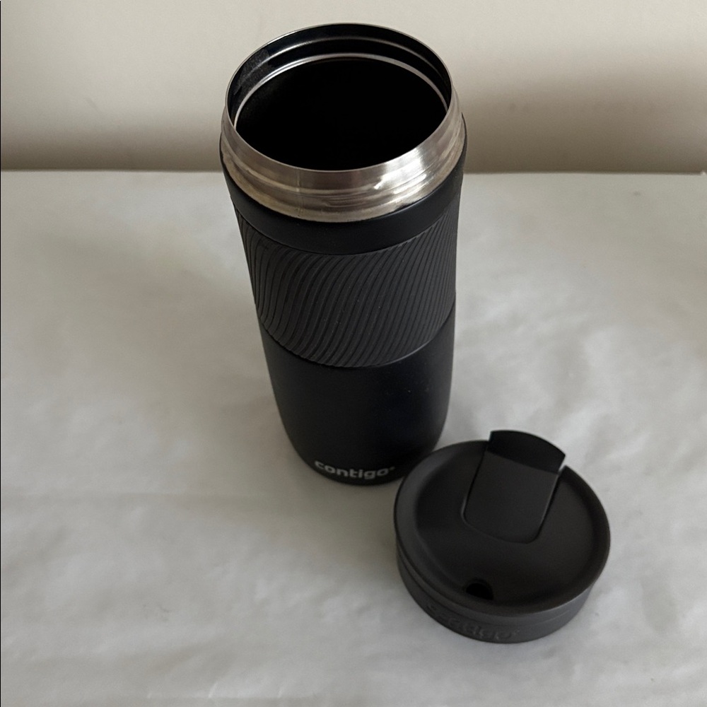 Contigo matte Black Leak-Proof Travel Mug 16fl oz hot cold thermos no spill - Picture 2 of 8